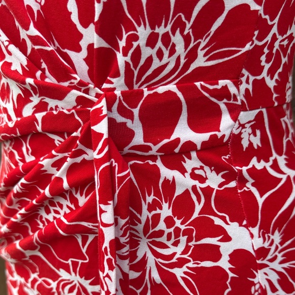 Diane Von Furstenberg Zoe in Dahlia small Poppy  Floral Mini Red Dress 0 - Picture 8 of 13